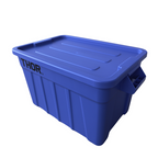 Blue plastic storage container with a ribbed lid and 'THOR' logo, featuring side handles for easy transport.