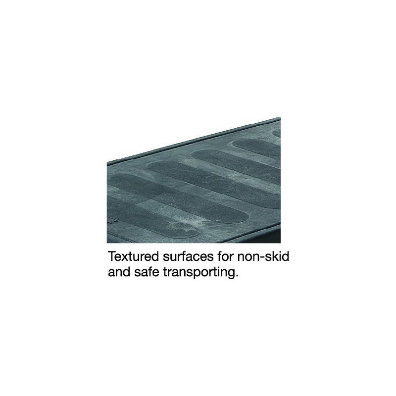 Close-up of a textured surface designed for non-skid grip, enhancing safety during transporting of items.